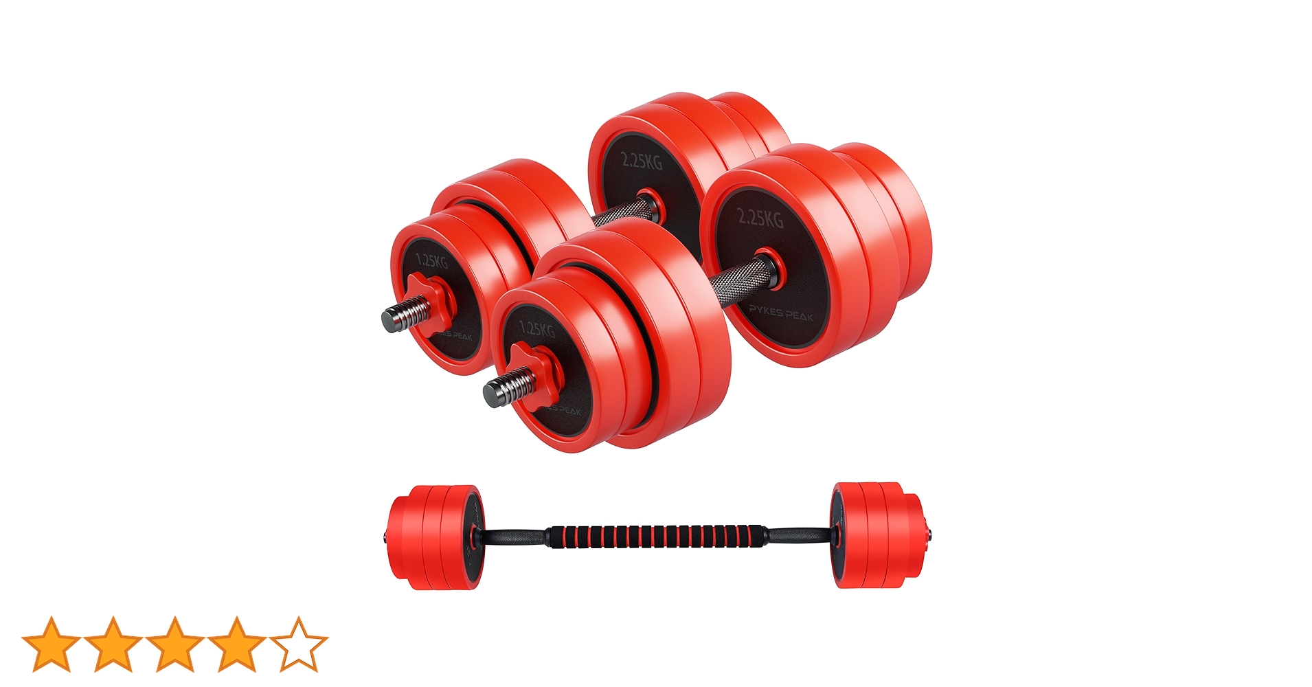 PYKES PEAK 可変式 ダンベル 5kg ×2 セットカラフル PYKES PEAK ダンベル 可変式 5kg 2個セット可変式